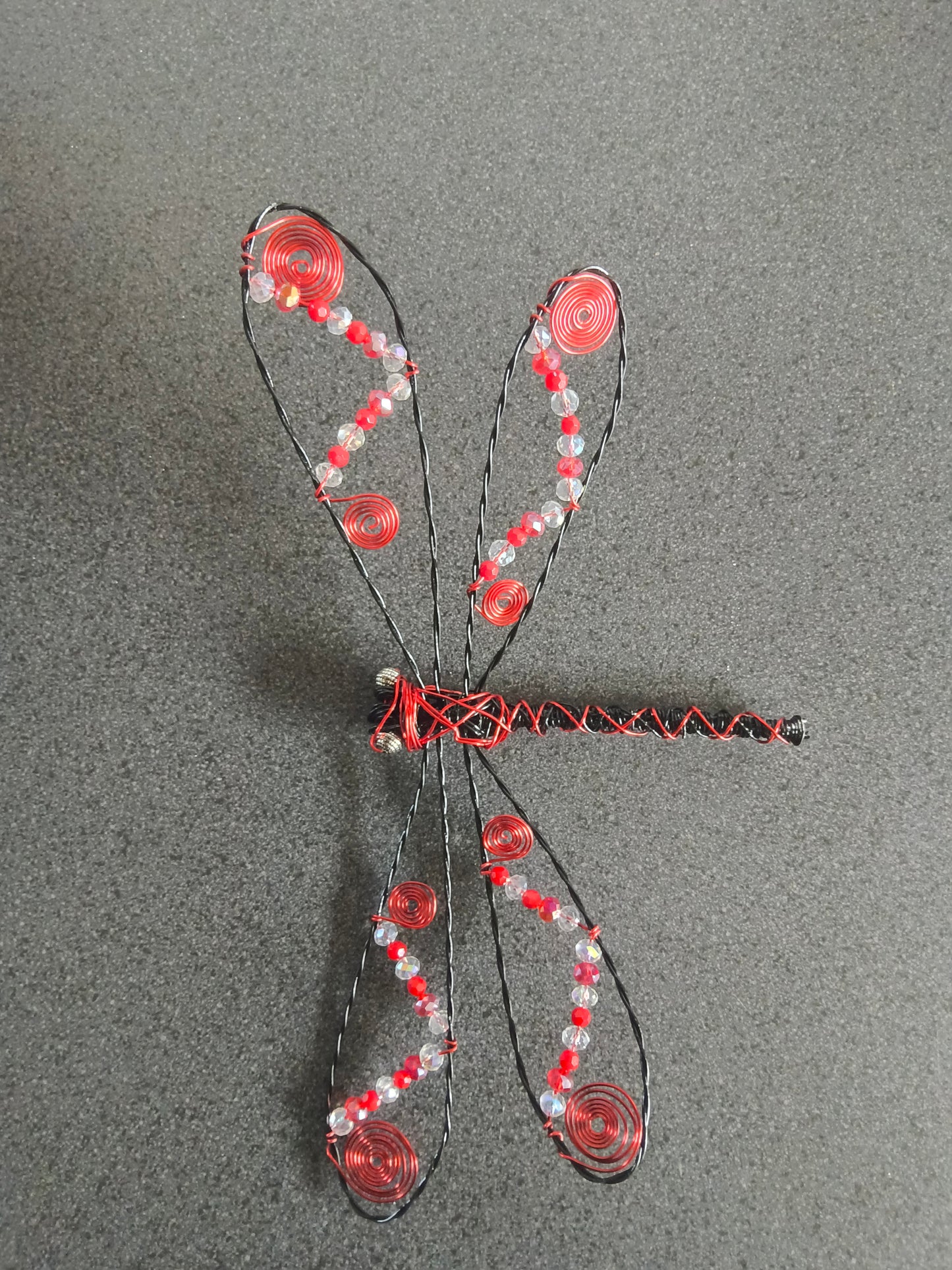 Black/red dragonfly